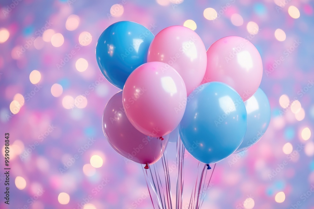 Bright Colorful Balls with Blurred Gradient Background Bright Colorful Balls with Blurred Gradient Background