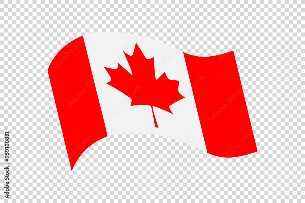 Canada flag on transparent background Canada flag on transparent background