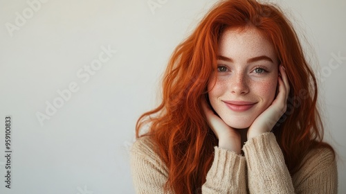 Smiling Woman with Red Hair