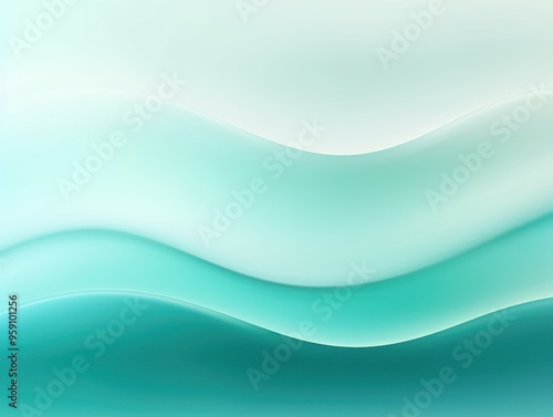 Turquoise abstract nature blurred background gradient backdrop. Ecology concept for your graphic design, banner or poster blank empty with copy space