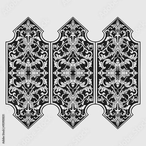 shild traditional ornament vector design