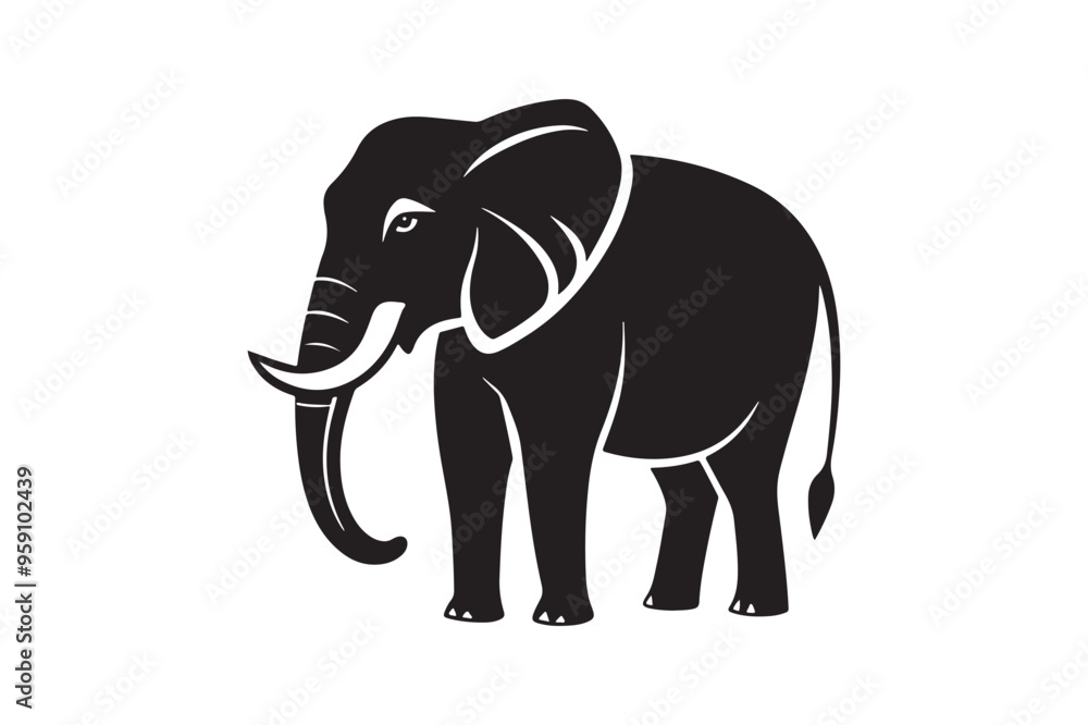 Elephant silhouette vector illustration, Elephant silhouette vector Elephant silhouette vector illustration, Elephant silhouette vector