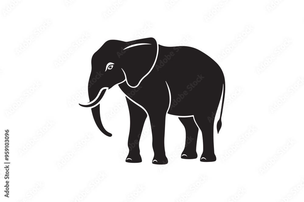 Elephant silhouette vector illustration, Elephant silhouette vector Elephant silhouette vector illustration, Elephant silhouette vector