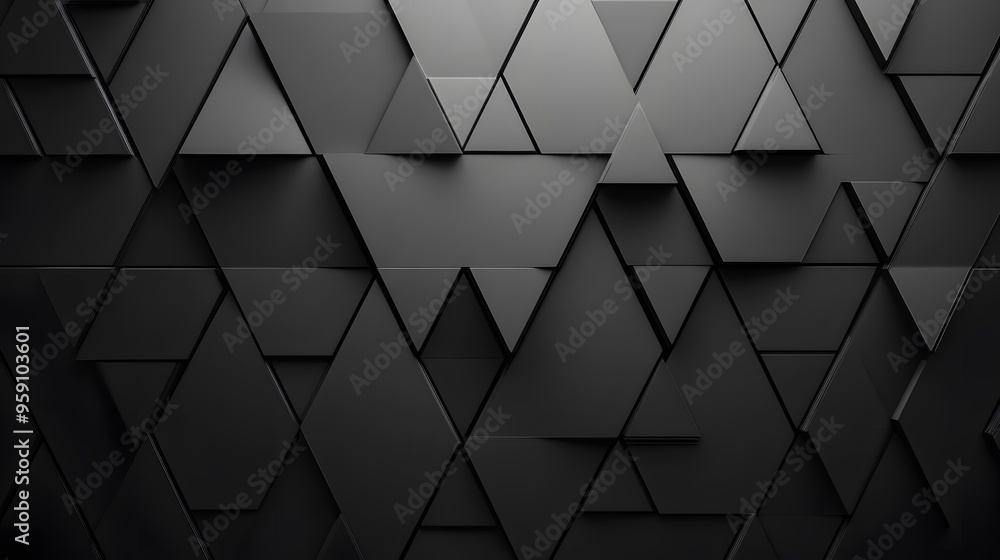Dark gray geometric background with dark gray triangular shapes Dark gray geometric background with dark gray triangular shapes