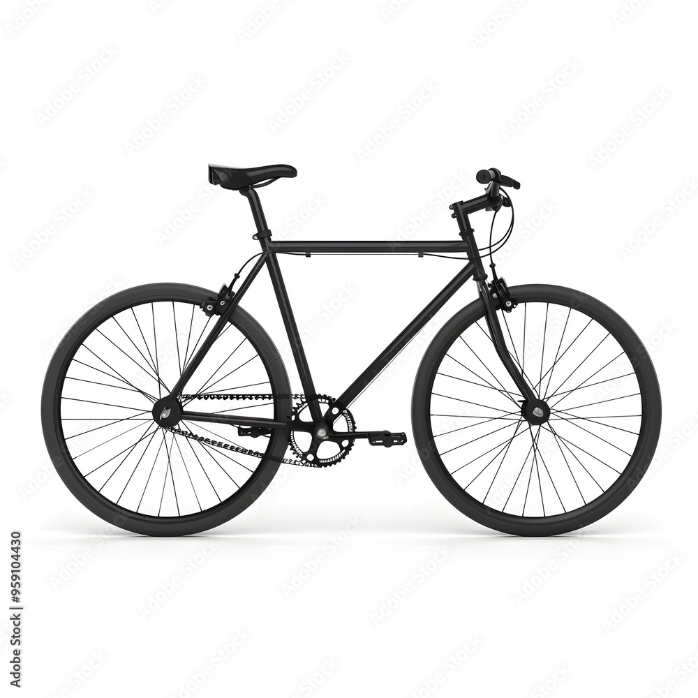 bicycle on white background AI generative bicycle on white background AI generative