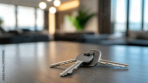 keys on table with blurred background