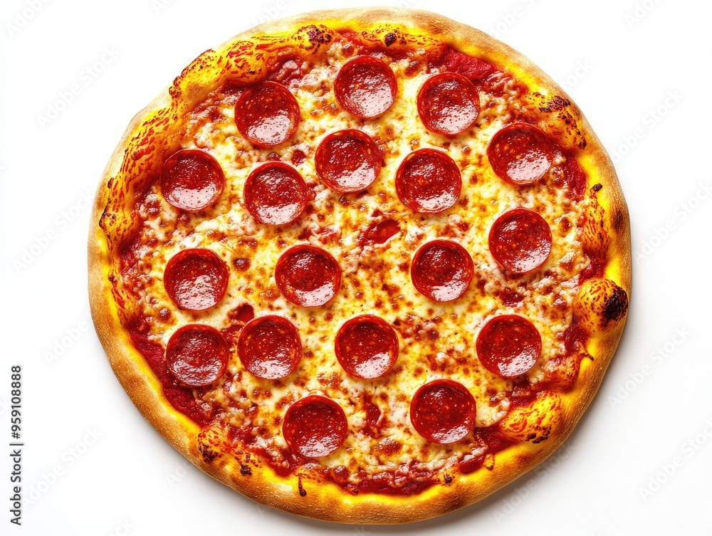 Outline Of Pizza. Whole Pizza with Pepperoni, Cheese, and Meat. Copy Space Available Outline Of Pizza. Whole Pizza with Pepperoni, Cheese, and Meat. Copy Space Available