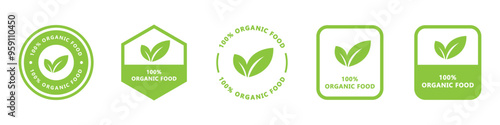 Organic Food - vector signs for product labeling.
