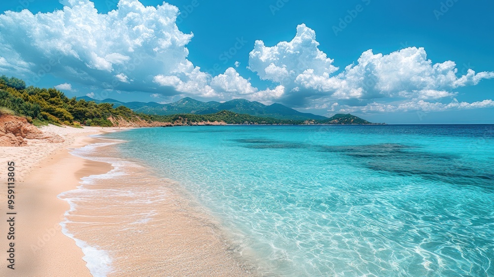 Tranquil Beach with Crystal Clear Water Tranquil Beach with Crystal Clear Water