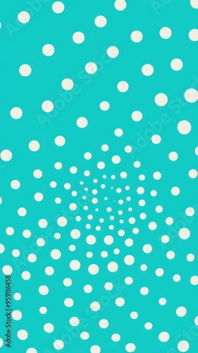 Turquoise pop art background in retro comic style with halftone dots, vector illustration of backdrop with isolated dots blank empty with copy space