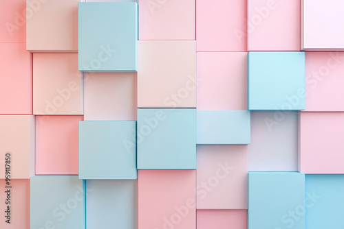 A contemporary background with light color blocks in pastel pinks and blues. The design features a modern, minimalist look with evenly spaced blocks and subtle gradients.