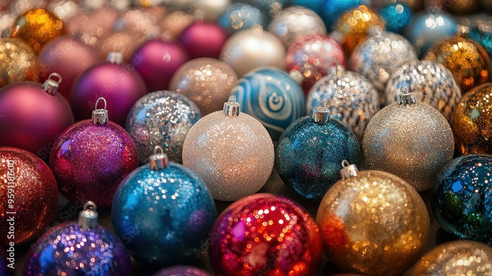 balls for the Christmas tree, a storefront Christmas decoration balls for the Christmas tree, a storefront Christmas decoration