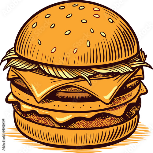 hamburger vector graphic clip art design
