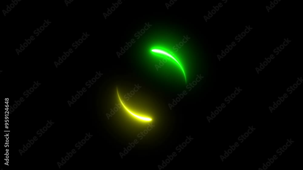 Abstract neon circle LED animation 3D rendering, Abstract neon circle LED animation 3D rendering,