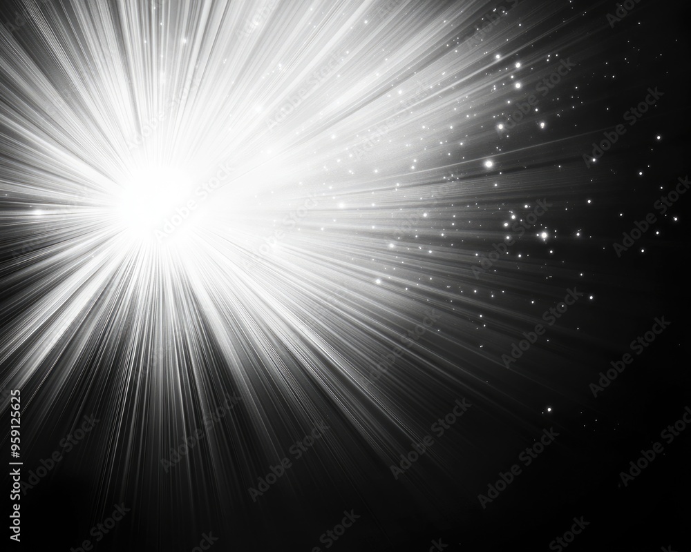 Sunburst Black And White. High-Quality Abstract Art Element of Light Leaks Overlays on Black Background Sunburst Black And White. High-Quality Abstract Art Element of Light Leaks Overlays on Black Background