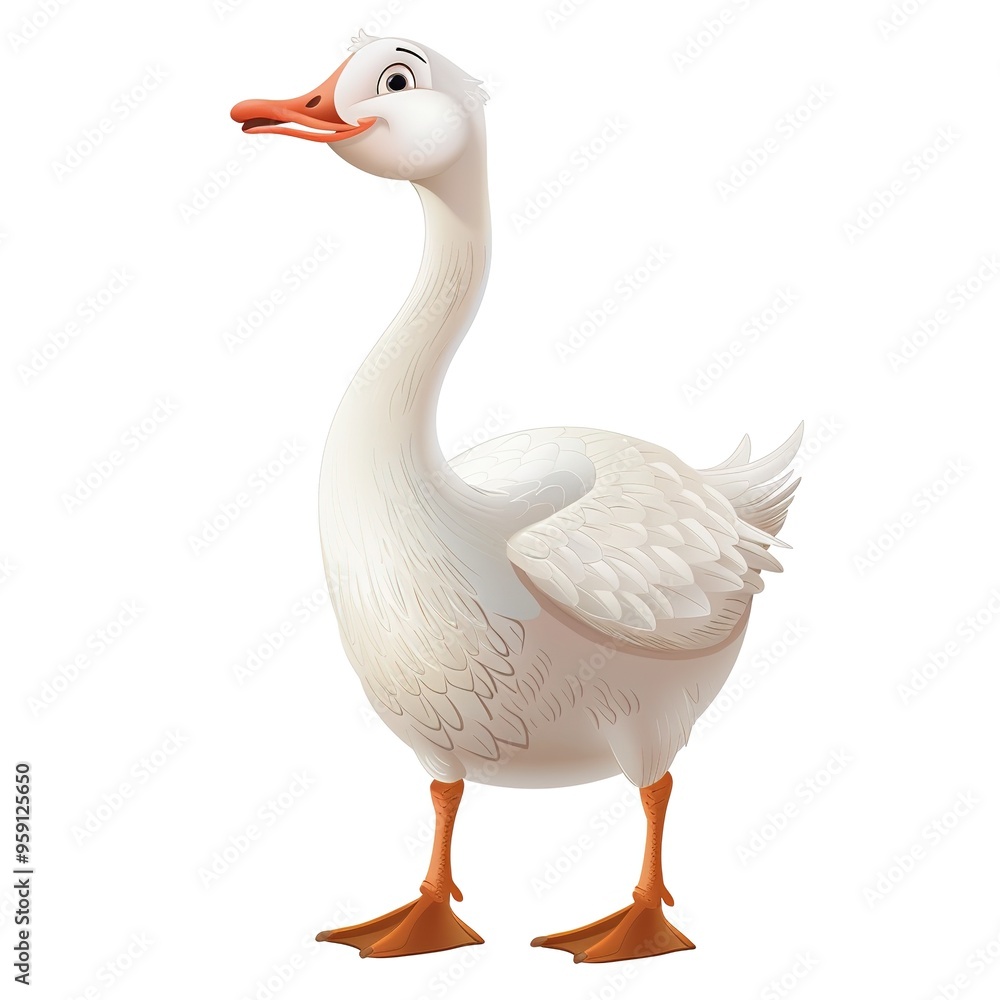 Geese slime fantasy animal cartoon isolated whitebackground Geese slime fantasy animal cartoon isolated whitebackground