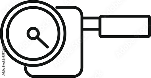 Manometer measuring device showing pressure icon outline vector