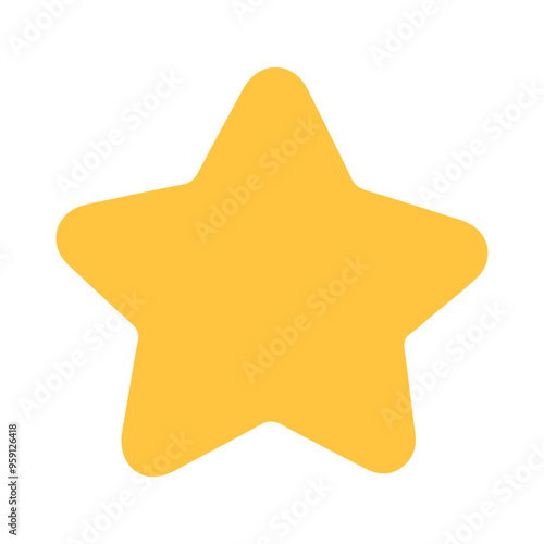 Gold Star icon. Vector illustration isolated on white.
