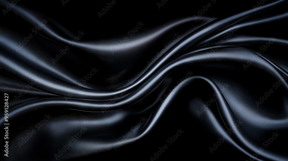 Black background with wavy lines Black background with wavy lines