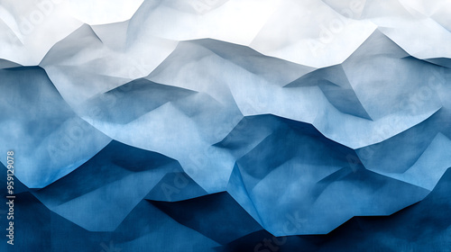 Wallpaper Mural Abstract representation of layered ocean waves in shades of blue and white during daylight creating a calming visual experience Torontodigital.ca