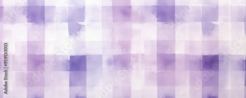 Vintage lavender checkered watercolor background