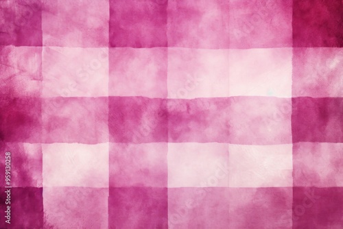 Vintage magenta checkered watercolor background