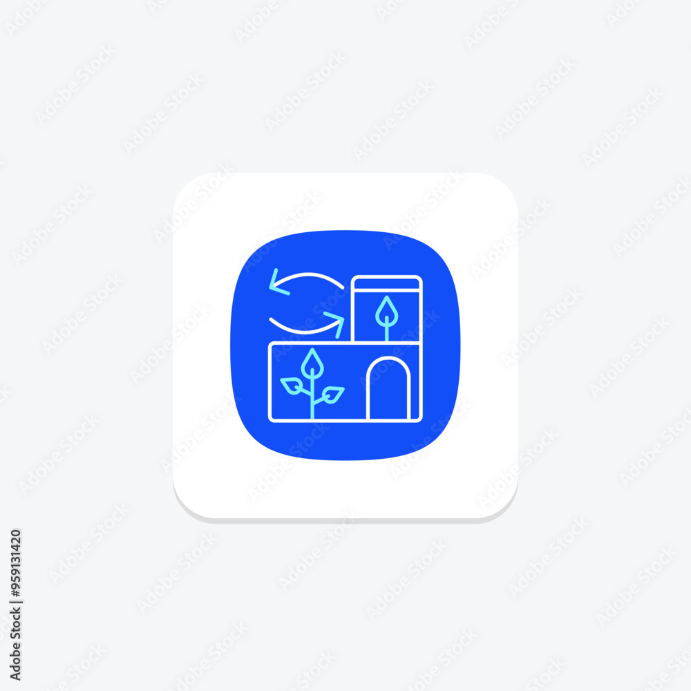 Green Urban Renewal line icon , vector, pixel perfect, illustrator file Green Urban Renewal line icon , vector, pixel perfect, illustrator file