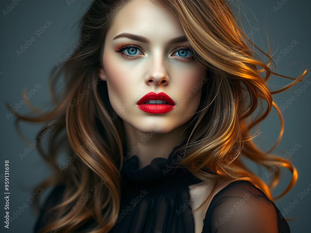 Fototapeta premium portrait of a woman with red hair