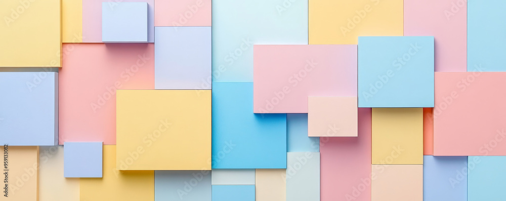 A stylish background with a random arrangement of light color blocks in various pastel shades. The design creates a playful, yet refined effect with smooth transitions. A stylish background with a random arrangement of light color blocks in various pastel shades. The design creates a playful, yet refined effect with smooth transitions.