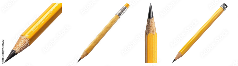 Pencil isolated on transparent background, set of Pencil isolated on transparent background, set of