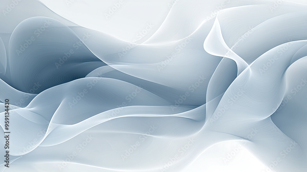 Obraz premium A blue wave image on white background