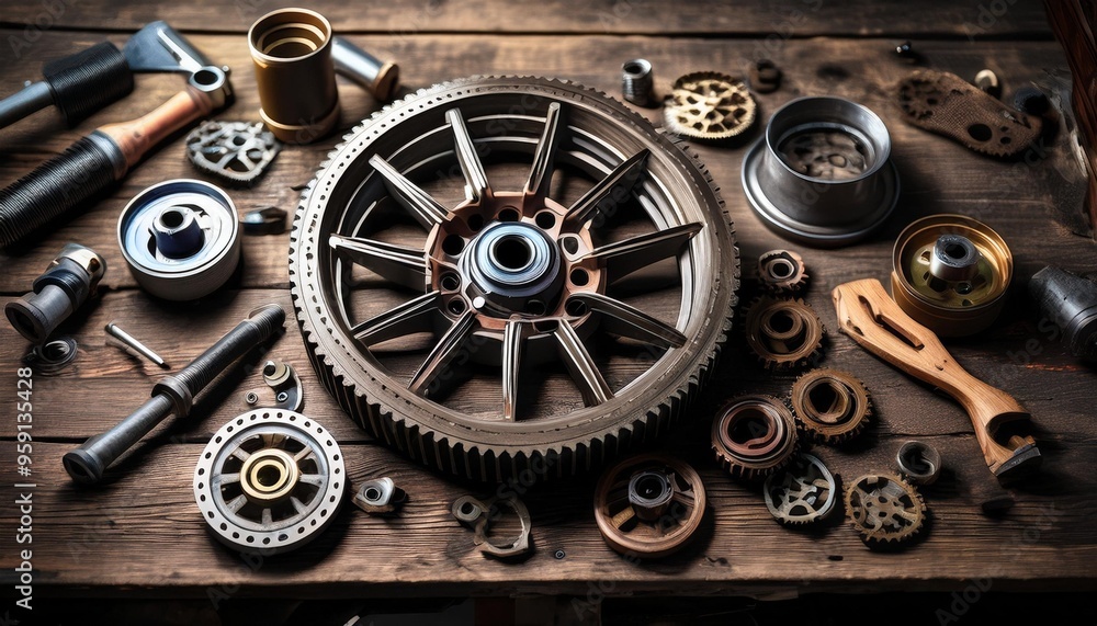 Obraz premium old watch mechanism