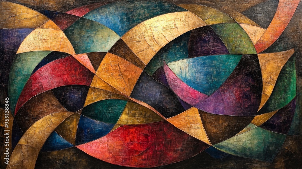 Fototapeta premium Abstract Geometric Colorful Art