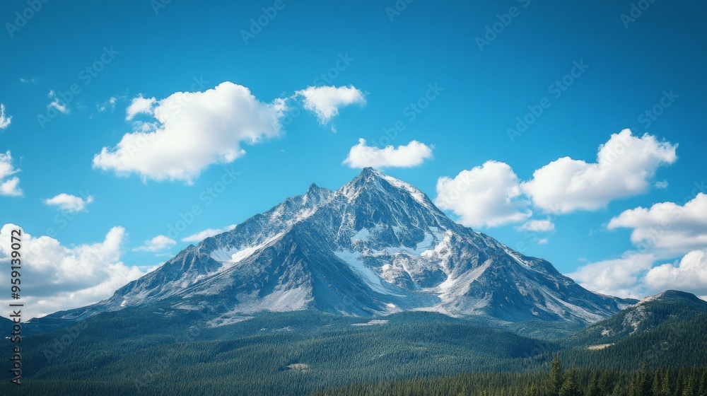 Mountain Peak Against Blue Sky Mountain Peak Against Blue Sky