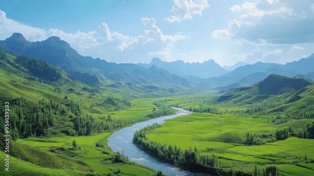 Mountain Valley Landscape Mountain Valley Landscape
