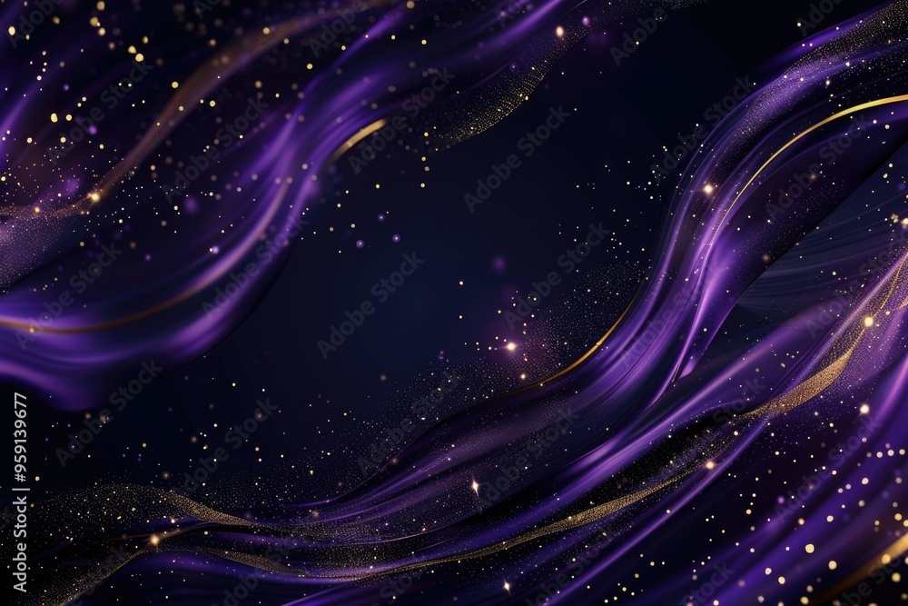 A purple and gold background with stars A purple and gold background with stars