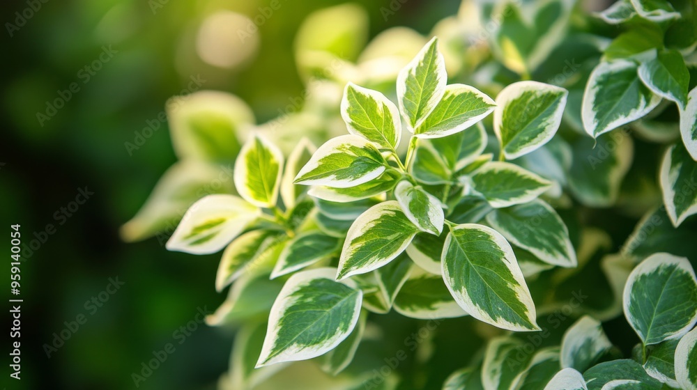 Variegated Foliage in Sunlight Variegated Foliage in Sunlight