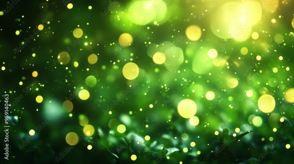 Magical Green Bokeh Lights Magical Green Bokeh Lights