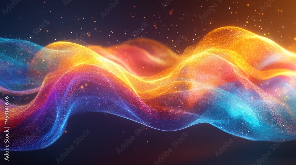 Obraz premium Abstract Digital Wave Art