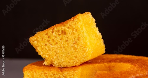 Fuba Corn Cake for a delicious and nutritious breakfast , a typical Brazilian food 
 photo