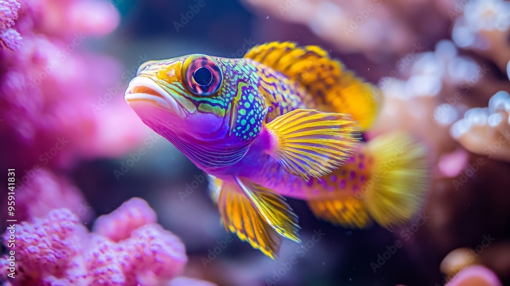Vibrant Tropical Fish in Coral Reef Vibrant Tropical Fish in Coral Reef