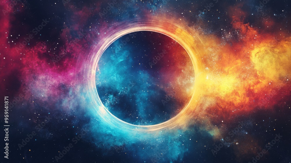 Naklejka premium Abstract Cosmic Portal