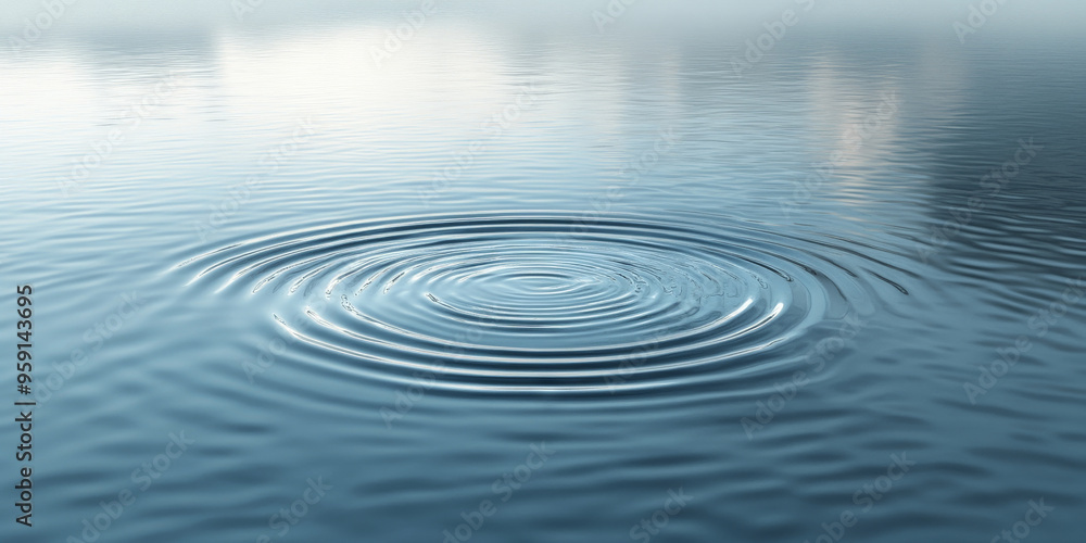 Clear, undisturbed water with subtle, circular ripples spreading from a central point. The water's surface is pristine, reflecting the sky and creating a harmonious, zen-like atmosphere. Perfect for Clear, undisturbed water with subtle, circular ripples spreading from a central point. The water's surface is pristine, reflecting the sky and creating a harmonious, zen-like atmosphere. Perfect for