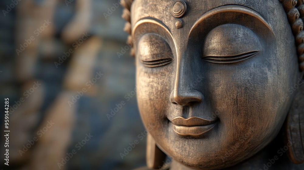 A close up of a statue with closed eyes and an open mouth, AI A close up of a statue with closed eyes and an open mouth, AI