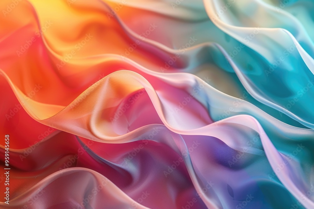 Obraz premium A detailed view of vibrant textile material with intricate patterns and colors
