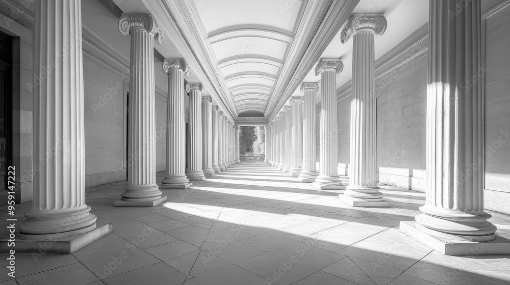 Elegant Architectural Column Hallway Elegant Architectural Column Hallway