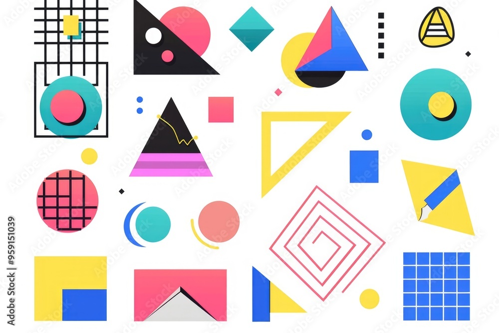 Various shapes and sizes on a plain white surface, perfect for demonstrating concepts or highlighting differences Various shapes and sizes on a plain white surface, perfect for demonstrating concepts or highlighting differences