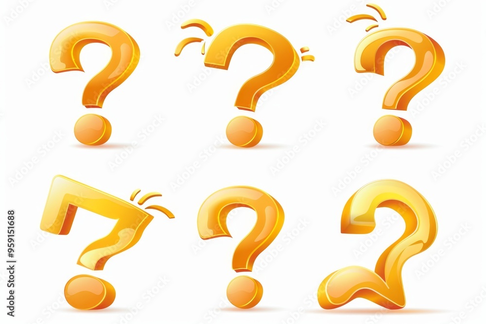 Question mark icon, quiz symbol, interrogation sign, simple rebus silhouette, questions emblem, faq set Question mark icon, quiz symbol, interrogation sign, simple rebus silhouette, questions emblem, faq set