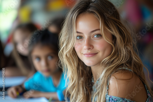A teacher helping a student correct mistakes on their homework, providing guidance and support.