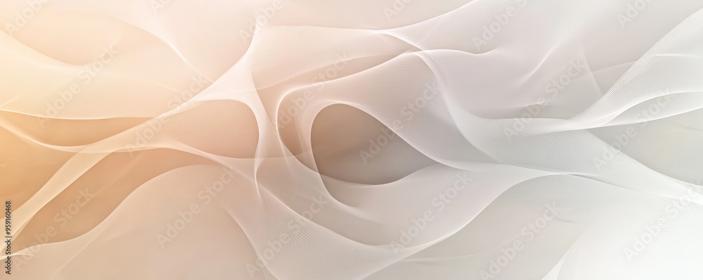 Fototapeta premium A graceful abstract background with smooth gradients in muted gray and champagne. The design features a refined, elegant look with gentle, flowing patterns.